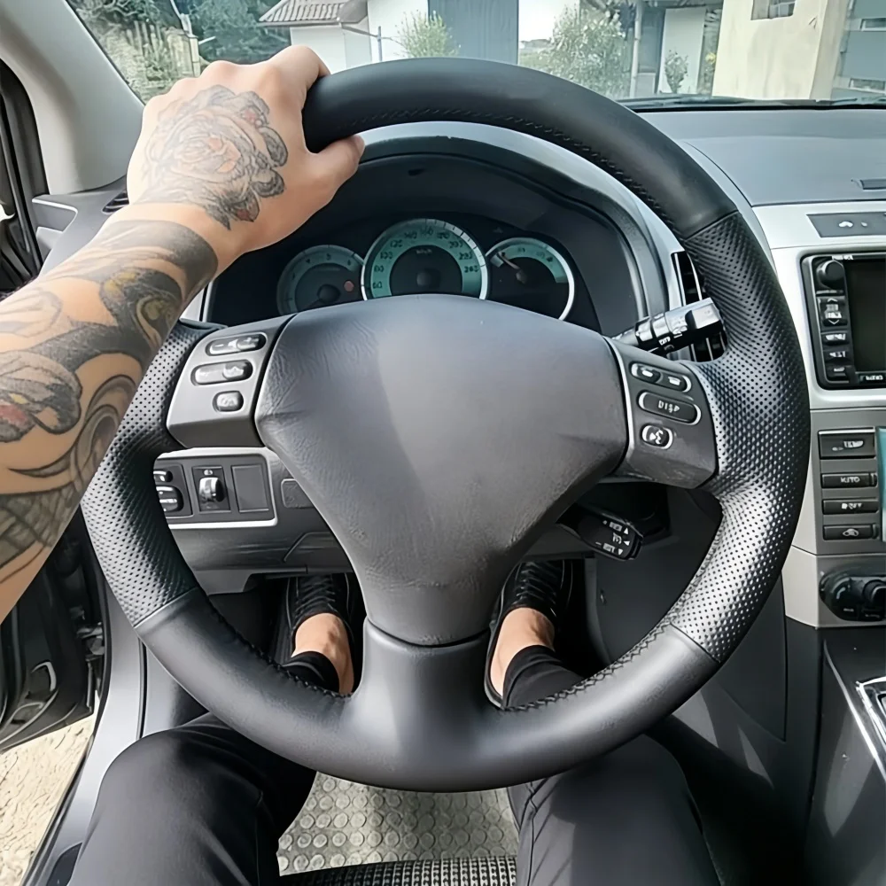 Car Accessories Hand Stitched Microfiber Leather RX330 RX400h RX400 Toyota Corolla Verso Camry Steering Wheel Cover For Lexus