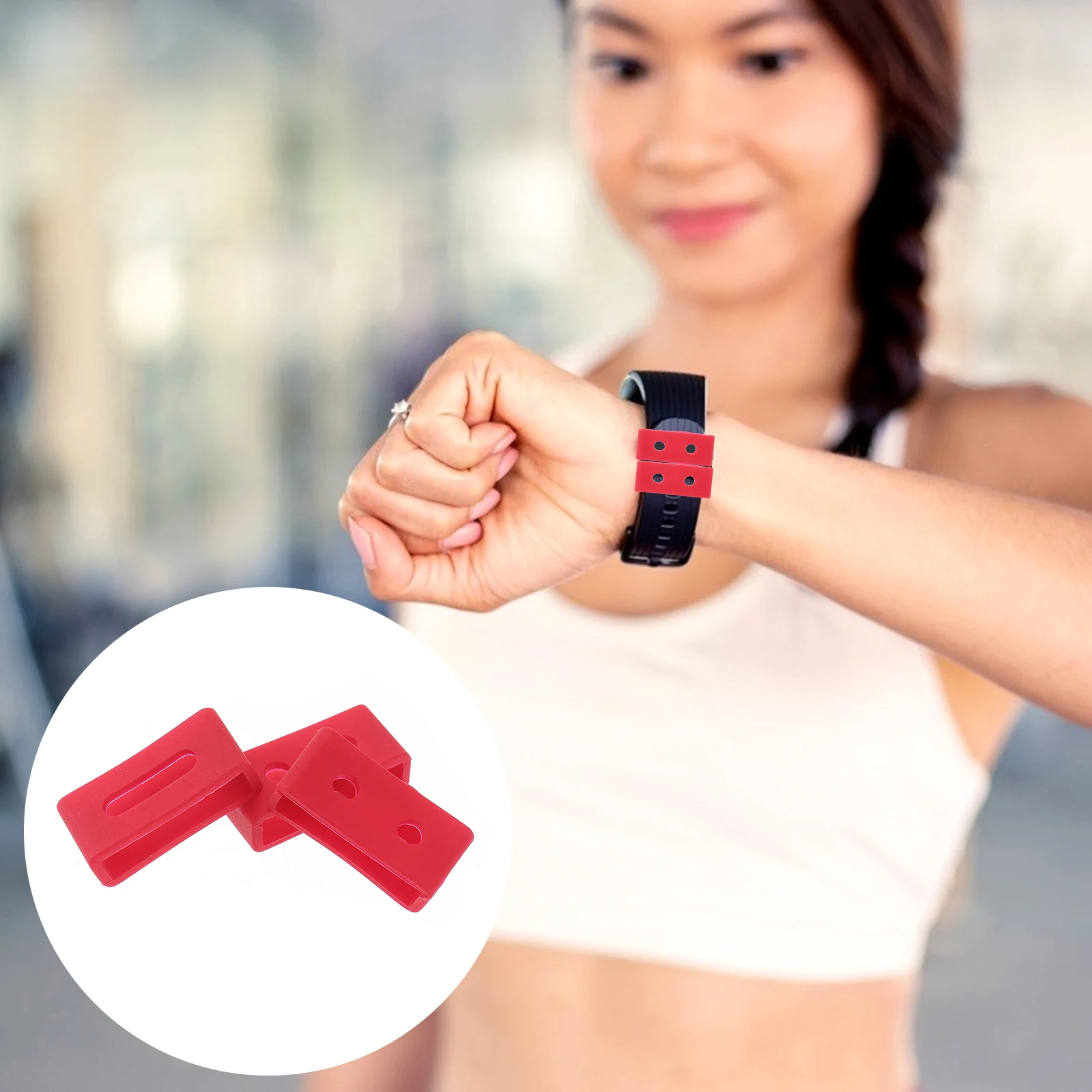 

3 Pcs Watch Strap Loops Wristb Replacement Watch Strap Lopp Durable Soft Elastic Bright Color Long Term Use