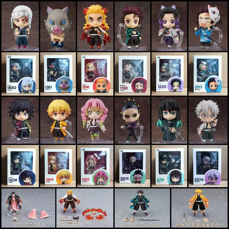 # 1193 # 1334 # 1541 Anime Demon Slayer Serie Tanjirou Nezuko Zenitsu Inosuke Kyoujurou Kochou Shinobu Figuren Puppenset Geschenk