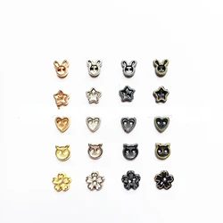 30pcs 4mm Cute Mini Buttons For DIY Handmade Doll Clothes Doll Leather Belt Buckle for 1/12 1/6 Doll DIY Sewing