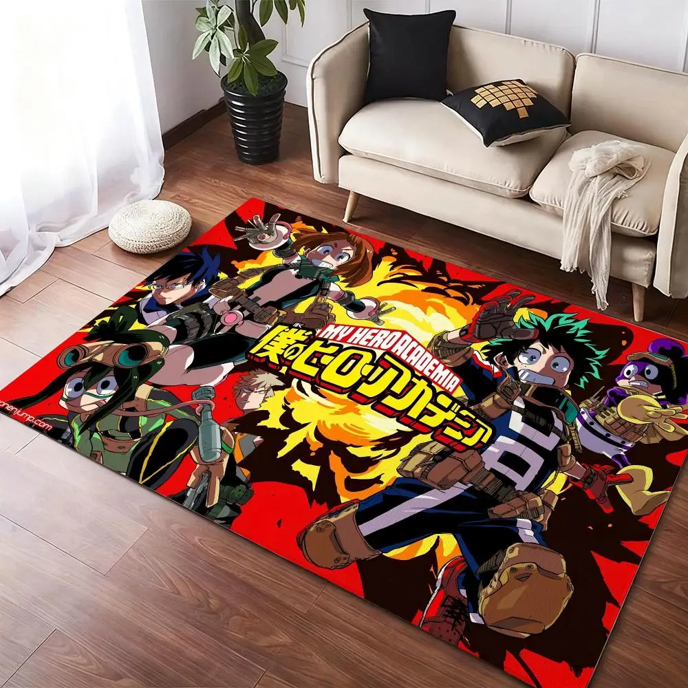 

My Hero A-Academia anime Floor Mat Soft Thickened Non-Slip Door Mat for Living Room Home Decor Flannel Rugs