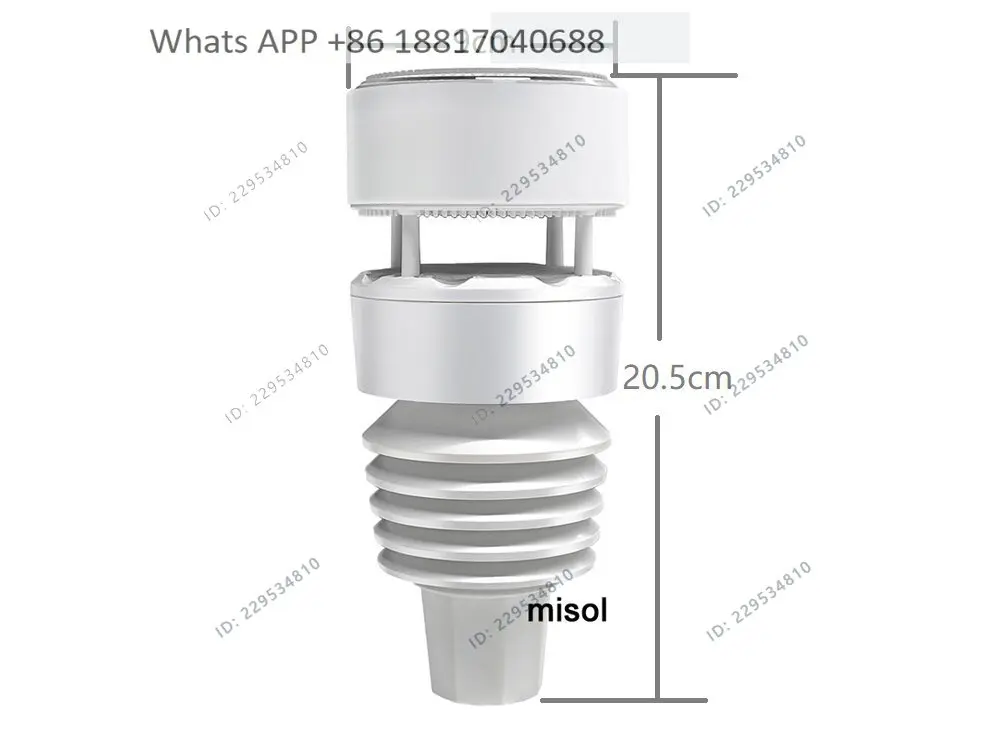 1PC, misol weather station RS485 Modbus wired connection, wind speed wind direction rainfall temperature