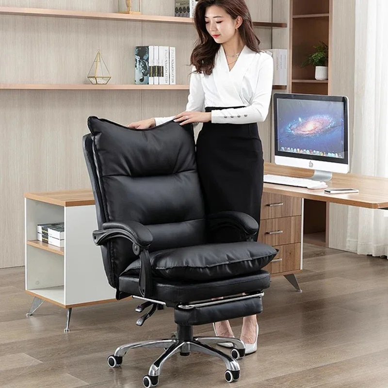 Swivel Recliner Office Chair Vanity Salon Desk Leather Lazy Office Chair Designer Computer Nordic Taburete office furniture