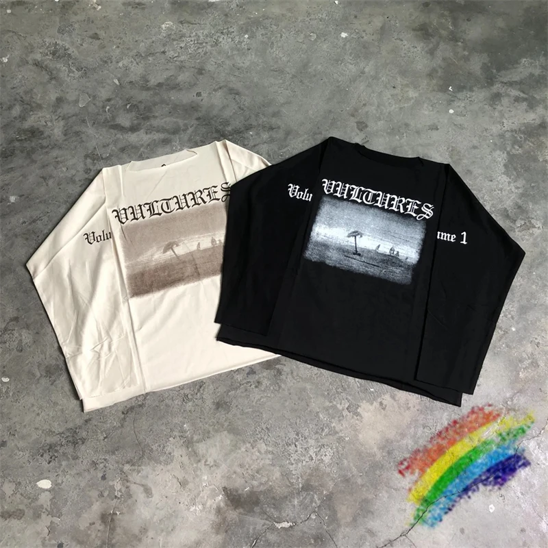 Ye Donda Gieren Yzy Kanye Lange Mouwen T-Shirt Van Hoge Kwaliteit Bedrukt 100% Katoen Casual Losse Oversized Tops T-Shirt