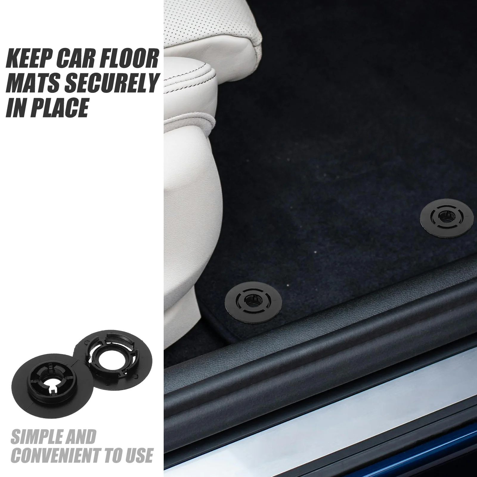 

4pcs Car Retainer Holders Plastic Auto Holders Secure Fixing Durable Easy Install Compatible Universal Retainers For