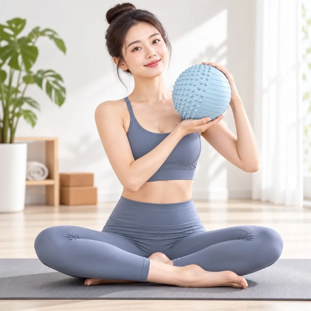 Gymnastics 25cm Pilates Exercise Ball Soft Thickened Ergonomic Yoga Ball Slip Resistant Inflatable Fitness Pilates Ball Workout