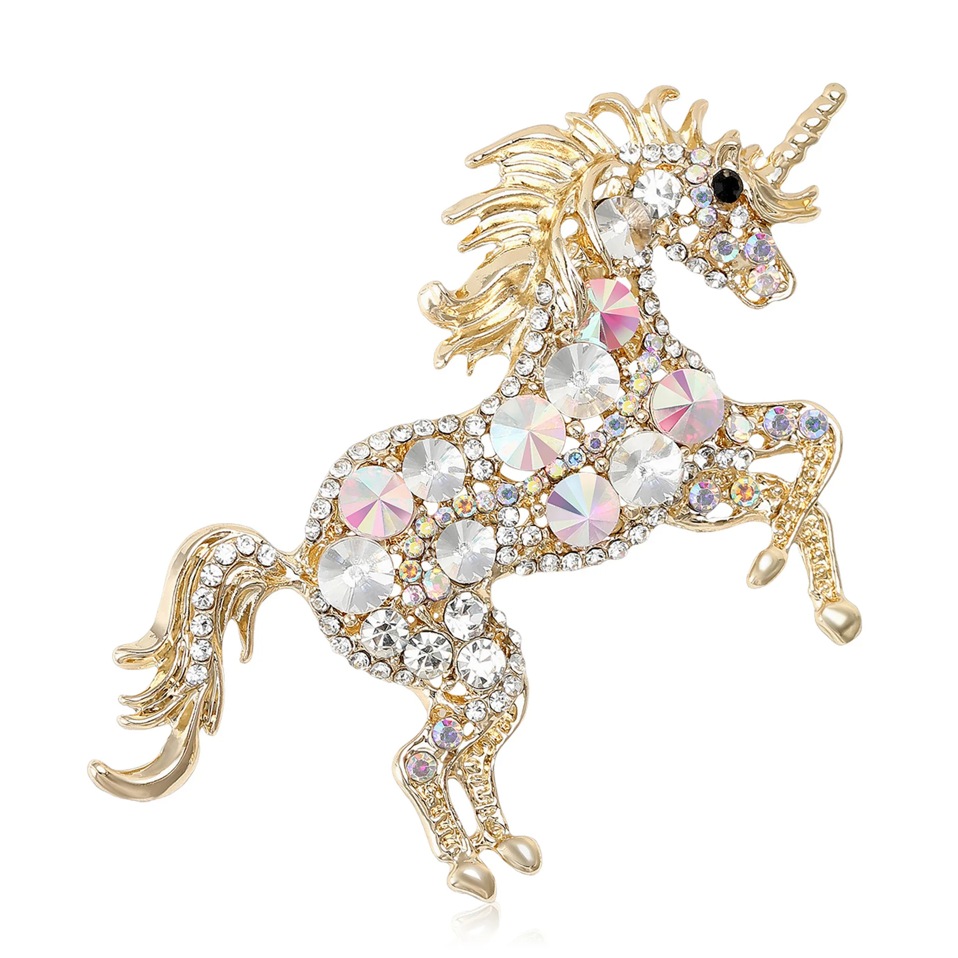 

Fashionable And Light Luxury Water Diamond Unicorn Brooch For Women, Unisex Multi-Color Lapel Pin, Party Backpack, Jewelry Gift