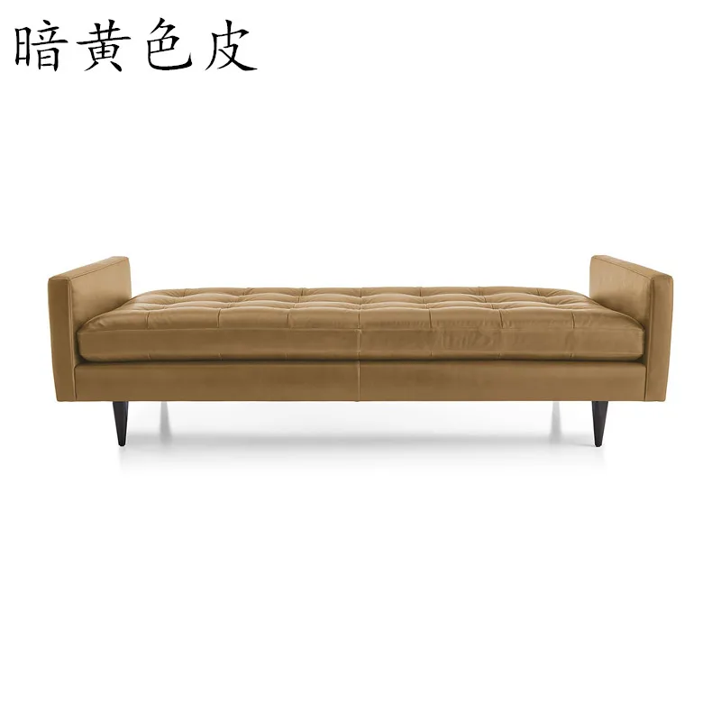 Nordic bedside stool, bedroom leather art small sofa without backrest, bench entering the door, shoe changing stool, American li