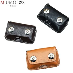 Retro Genuine Cow Leather Men's Car Key Holder 2024 New Keys Wallet Magnetic Snap Key Case Housekeeper Men Keychain High Quality