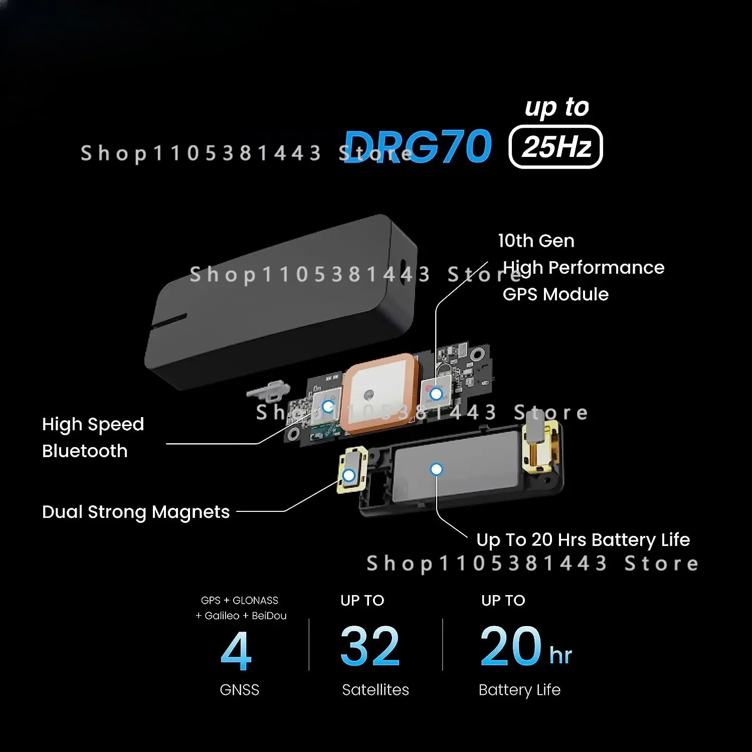 Track Data RaceChrono 25hz Linear Acceleration, Video Rendering GPS Bluetooth Module