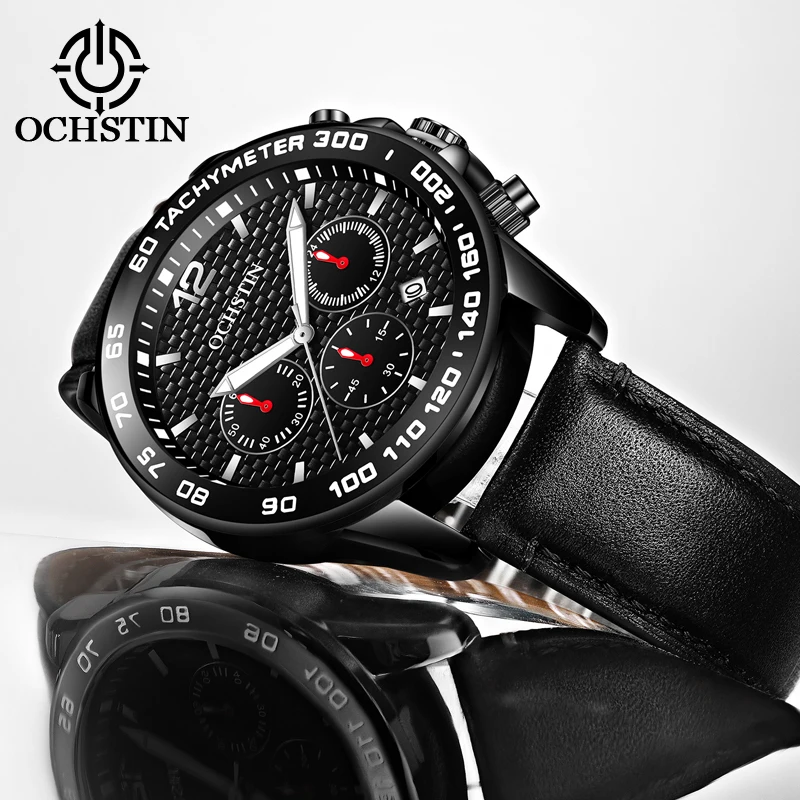 OCHSTIN Innovative Nylon Series 2024 Simple Fashion Men's Quartz Watch Multifunction Quartz Movement Watch