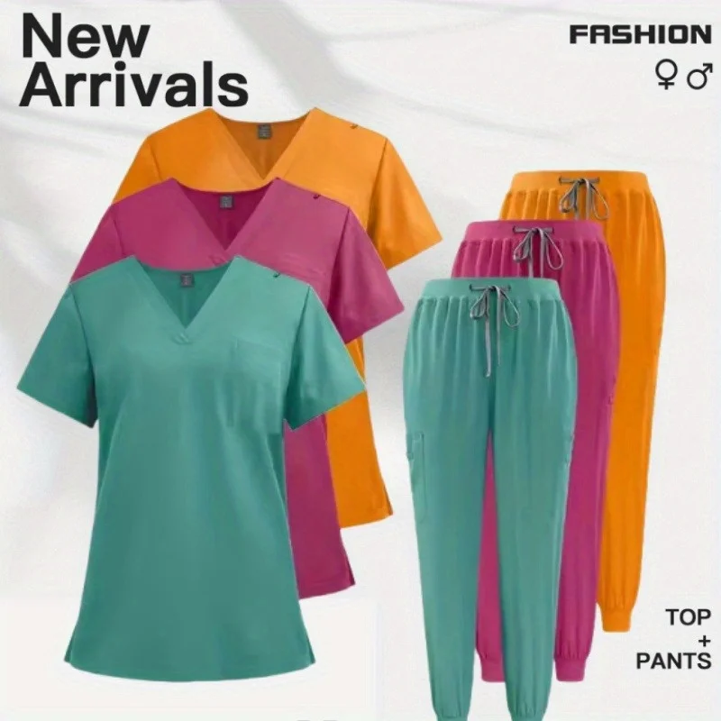 

Pet Hospital Aesthetic Salon Doctor Nurse Style Scrub Set Stylish and Comfortable Suitable for Hospital Nursing Home Staff
