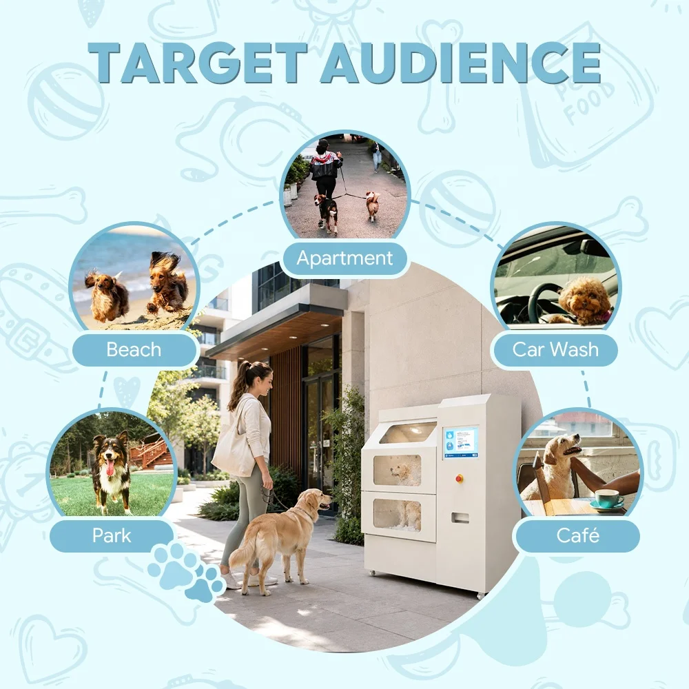 Automatic Manual Luxury Pet Beauty Machine Waterproof Reinforced Support Bathroom Indoor Outdoor Grooming Equipment