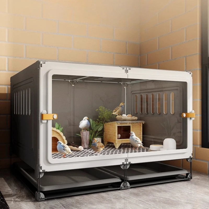 Large Indoor Pet Enclosure Easy Clean Quail Cage Home Habitat for Chicks Ducks Hedgehogs Multi-Animal Spacious Living Terrarium