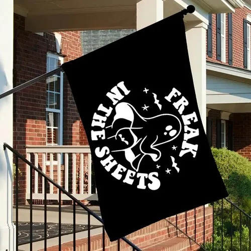 Freak in the Sheets Halloween Flag – Funny Ghost Garden Banner RRM LLP LLX uui