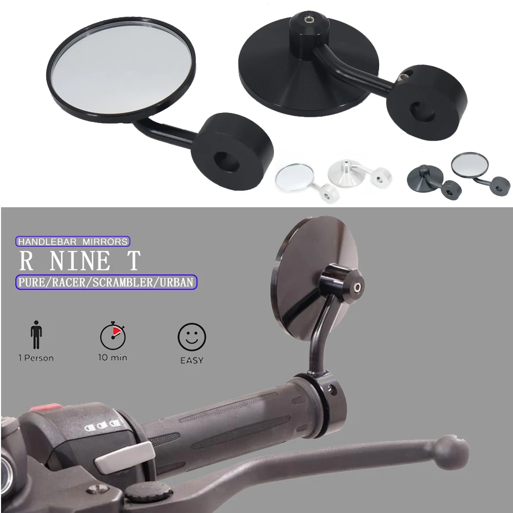 For BMW RNINET RnineT R NineT R NINE T NINET R9T Motorcycle Mirror Aluminum Handle Bar End Rearview Side Mirrors Accessories