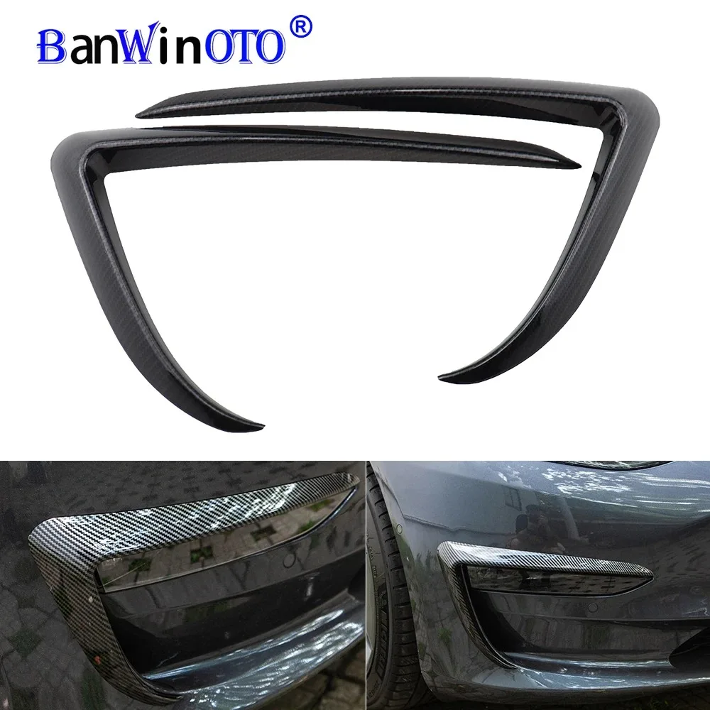 Embellecedor  hoja lantera  coche, ceja  luz, cuchillo  viento, cubierta  parachoques, pegatina apta para Tesla Mo