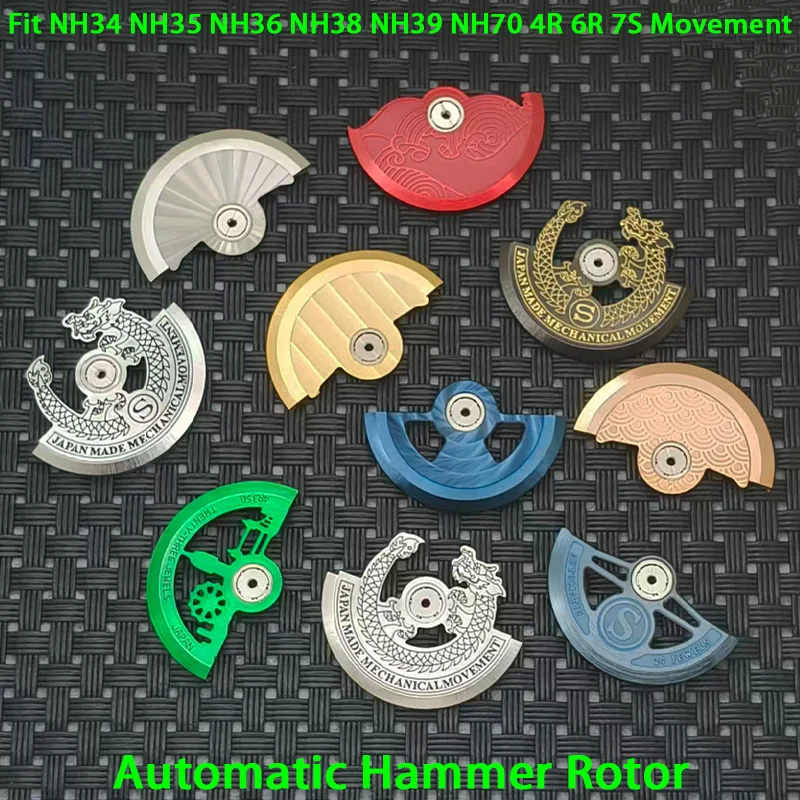 NH36 NH35 Movement Rotor Wacth Pendulum Fits for NH34 NH38 NH39 4R35 7S26 NH35 Movement Pendulum Oscillating Weight Hammer Parts