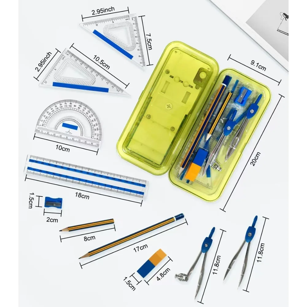 Calculator Popular Function Calculator With Time Display Transparent Pencil Case For Study Examination Office