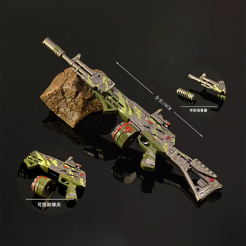 19 cm Arena Breakout AEK Spielzeugpistole Modell Militärisches taktisches Thema Metallornamente Handwerk Sammlungen Spielperipheriegeräte Geschenke