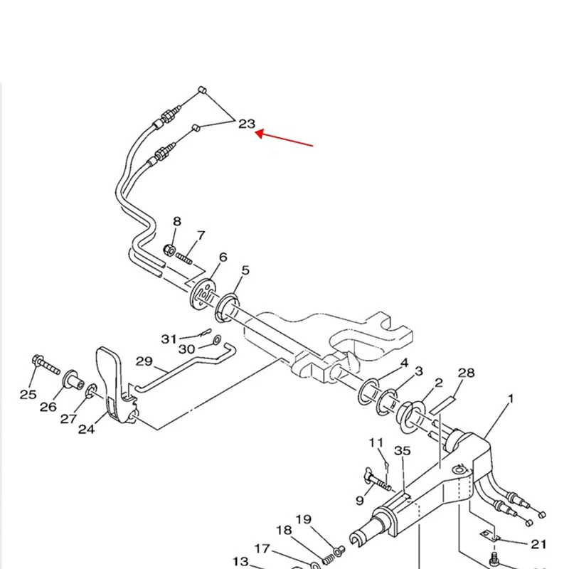 

Трос дроссельной заслонки подвесного мотора для Yamaha, 2-тактный, 9,9/15 л.с., для подвесного двигателя, 2-тактный, 9,9 15 20, 25 л.с., лодки, морские