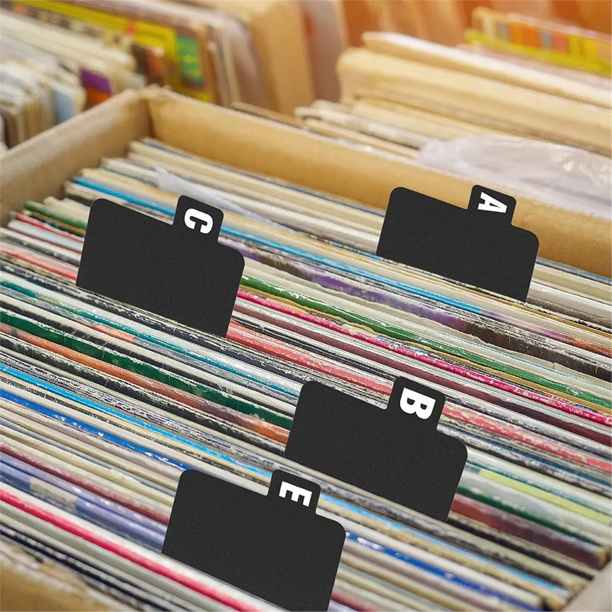 fitfit Alphabetical A-Z Organizer Divider 26pcs CD DVD Vinyl Record Separator for Music Album File Storage for Office Home