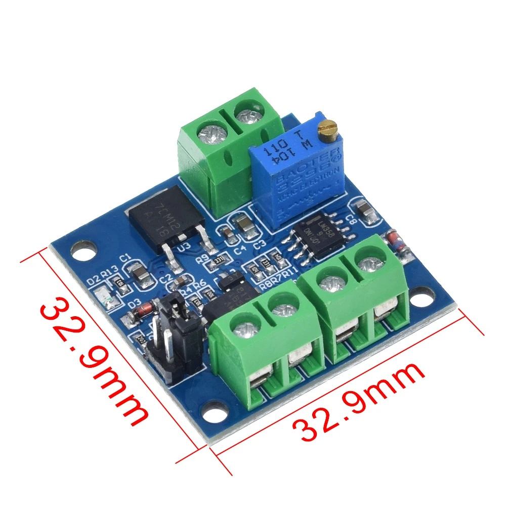 TZT PWM to Voltage Converter Module 0%-100% to 0-10V for PLC MCU Digital to Analog Signal PWM Adjustabl Converter Power Module