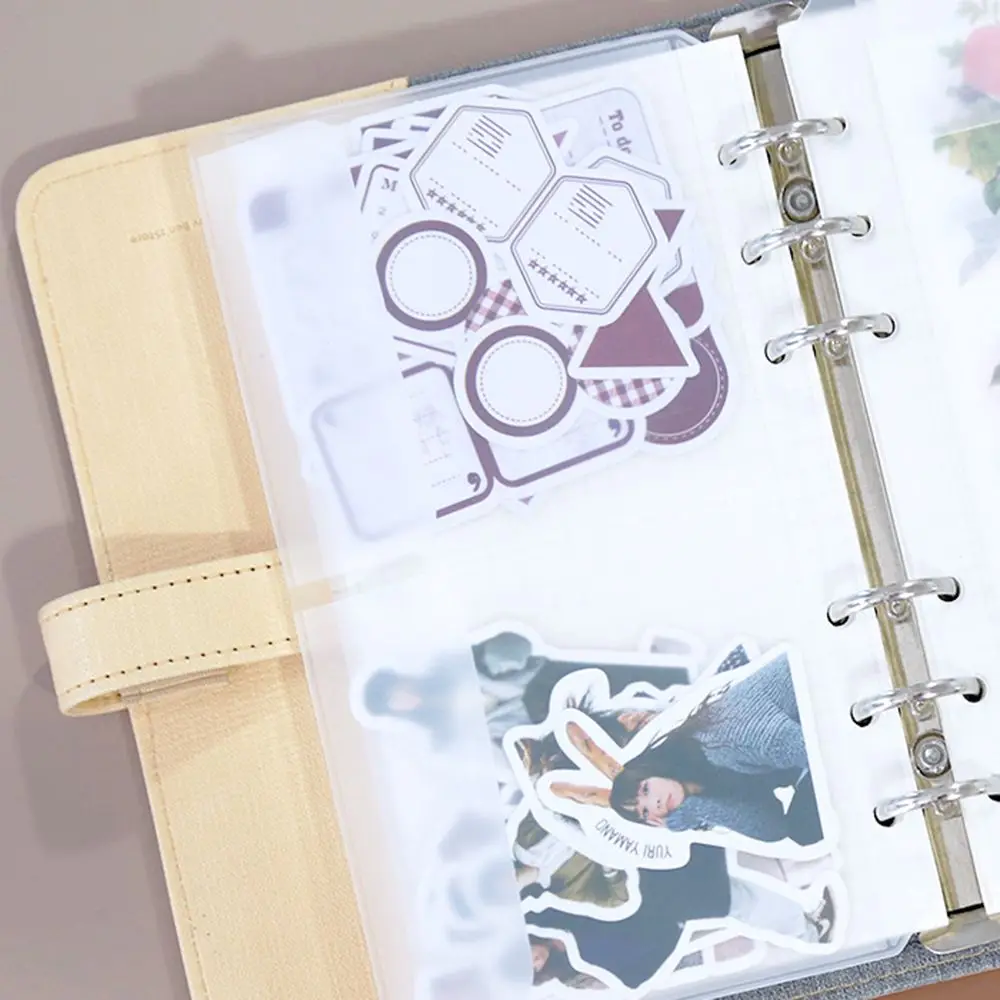 

Scrapbook Stickers Storage Photo Album Refills Document Filing Bags Binder Folders PVC Notebook Pouch Bags Binder Pockets