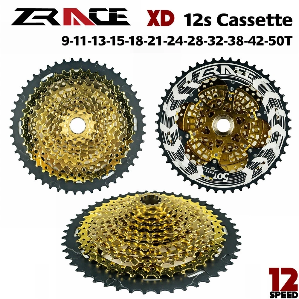 

2024 NEW ZRACE Gold 12S XD Cassette 12S MTB Mountain Bike Freewheel 9-50T compatible with XD freehub XX1 X01 GX NX Eagle ZR-XD