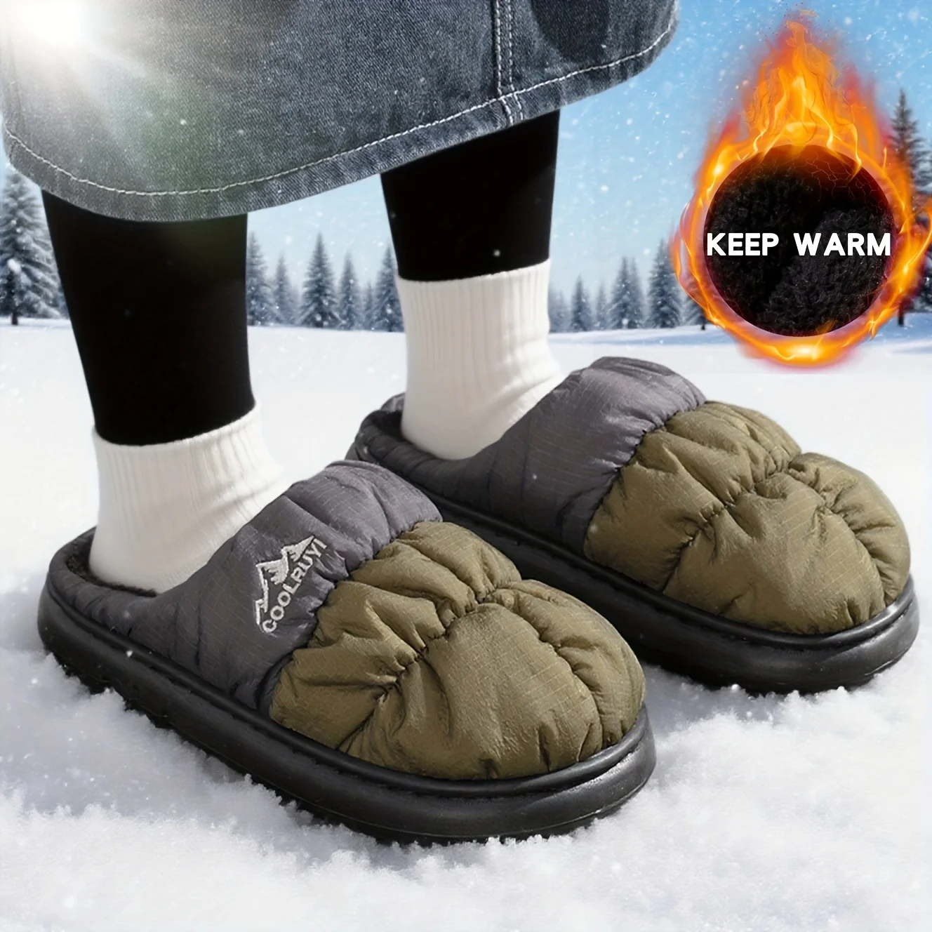 Cozy Unisex Slippers - Plush Fleece Lining & Non-Slip Sole. Warm Indoor/Outdoor Comfort. Perfect Gift Idea! ? image 2