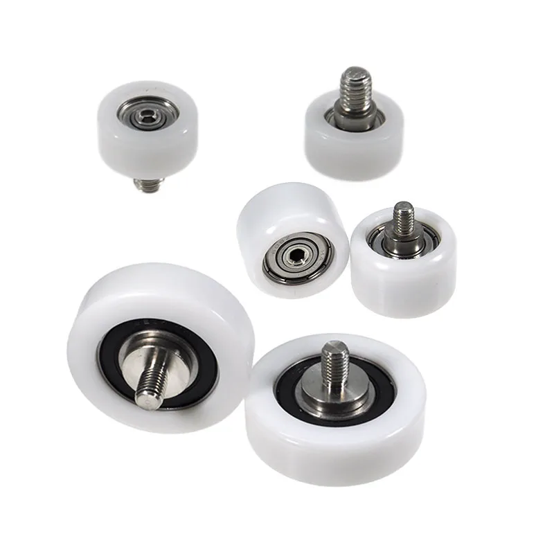 

Bearing stainless steel with screw silent and wear-resistant plastic pulley roller nylon guide wheel