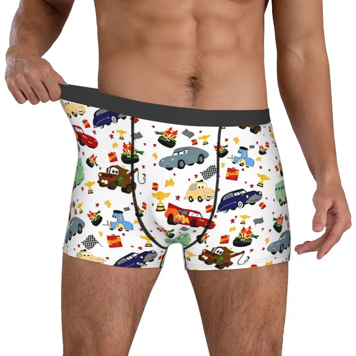 Custom Lightning McQueen Cars Boxer Merch Boxers Briefs Fun Underwear Boxer Briefs Gag Ultra Soft Quilt Underpants Gifts For Man