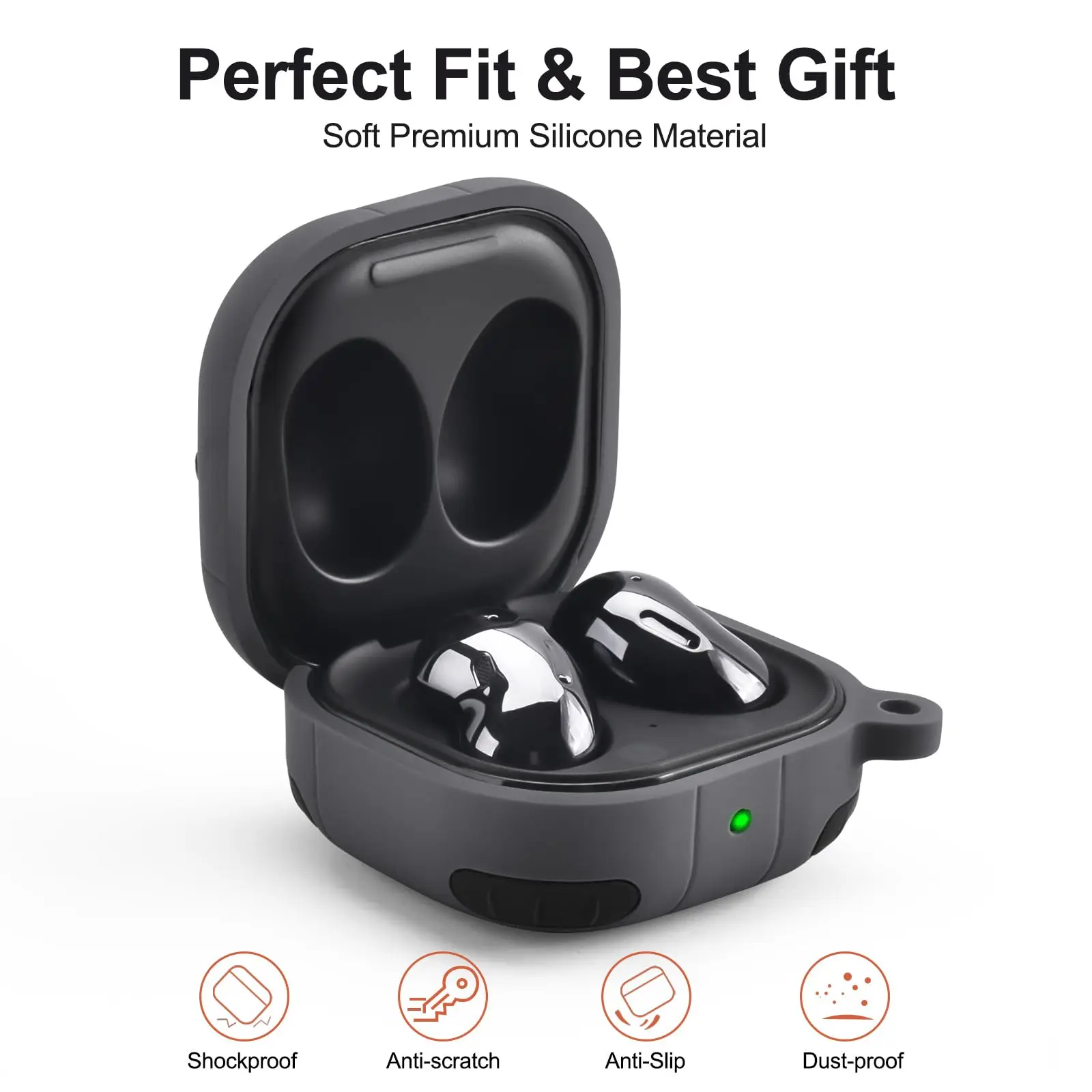 Buds FE Live 2 Pro 케이스 실리콘 헤드폰 커버 Galaxy Buds 2 Buzz FE Pro 커버 용 남성용 키 체인이있는 3D 게임 콘솔 케이스