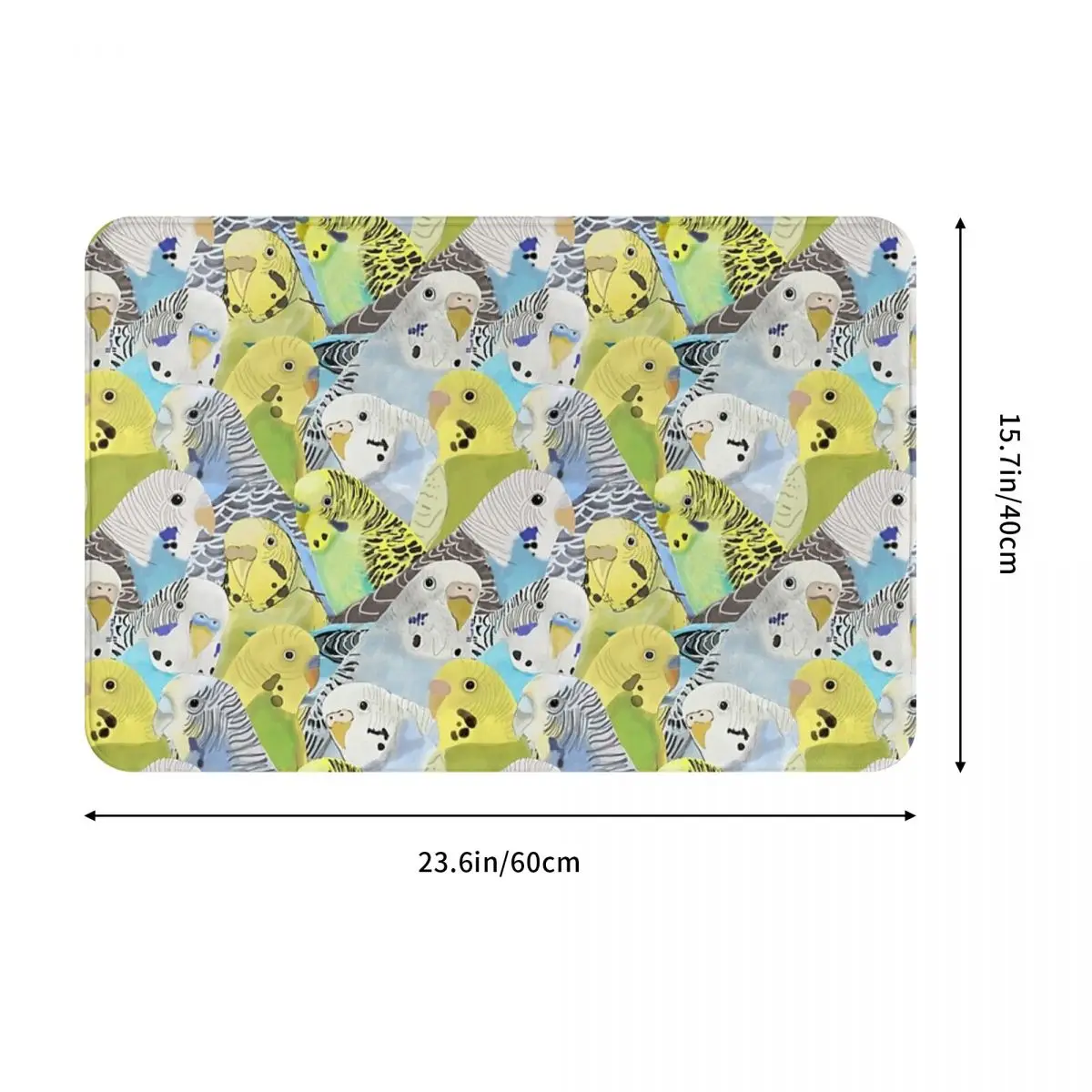 Budgie Parakeets Non-slip Doormat Floor Mat Water oil proof Carpet Rug for Kitchen Entrance Home Balcony Footpad Mats