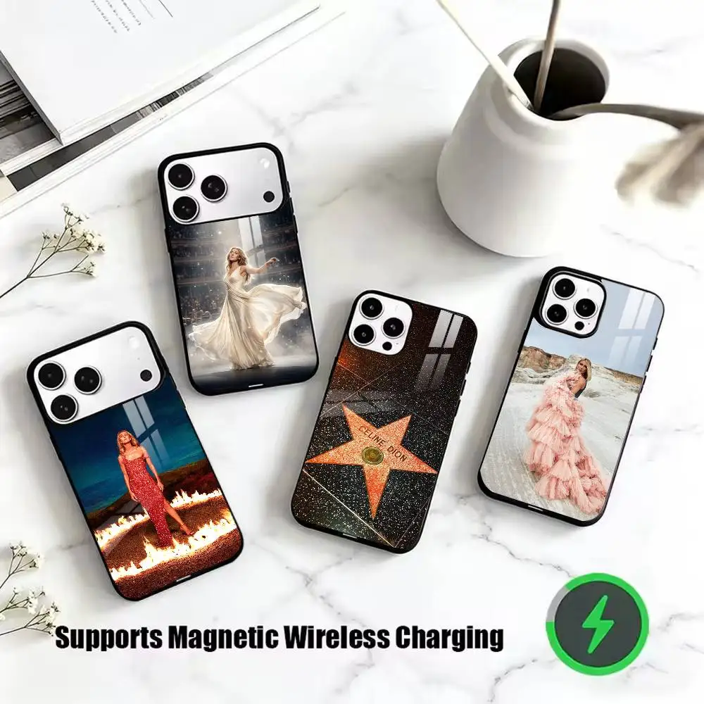 C-C-Celine D-Dion-Canada-Singer  Wireless Magnetic Charge Phone Case For iPhone 17,16,15,14,13,12,11Plus,Pro,Max