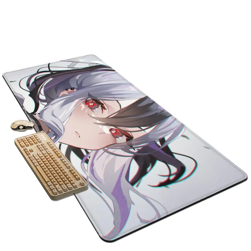 لوحة ماوس ألعاب رائعة Onikata Kayoko Blue Archive لوحة ماوس ألعاب كبيرة مع حافة قفل لوحة مفاتيح الكمبيوتر الجدول حصيرة مكتبية