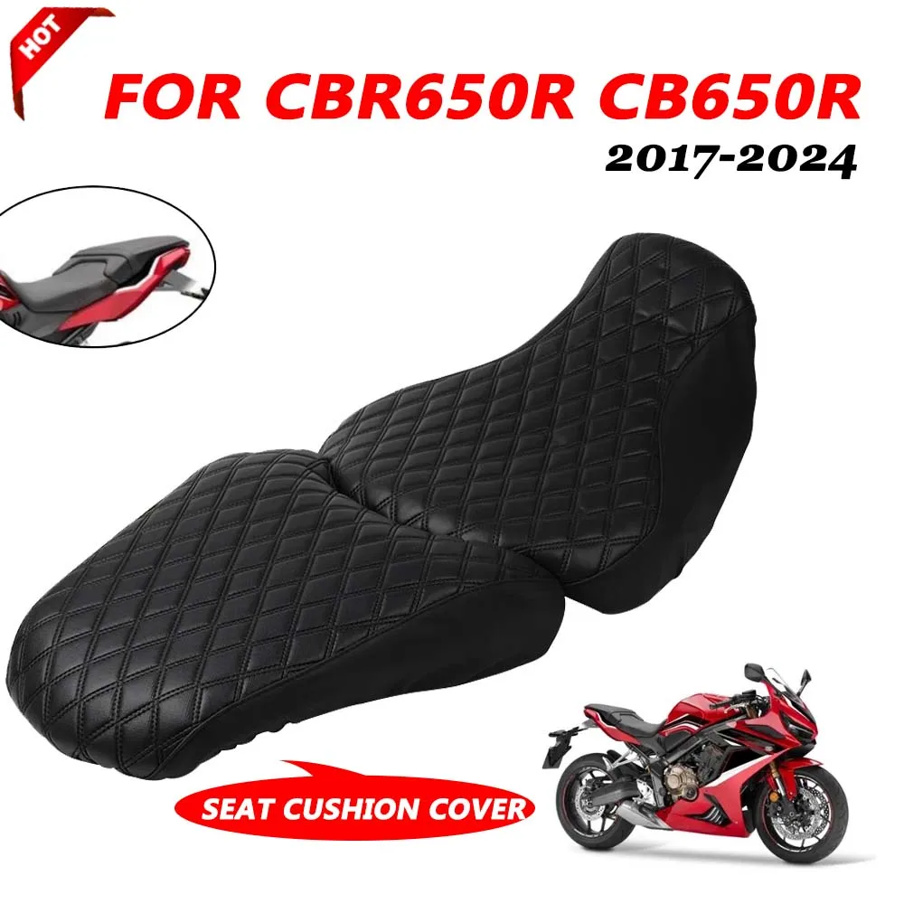 Motorcycle Leather Thermal Insulation Seat Cushion Cover Guard For Honda CBR 650R CB 650R 2019 - 2024 CBR650R CB650R Accessories