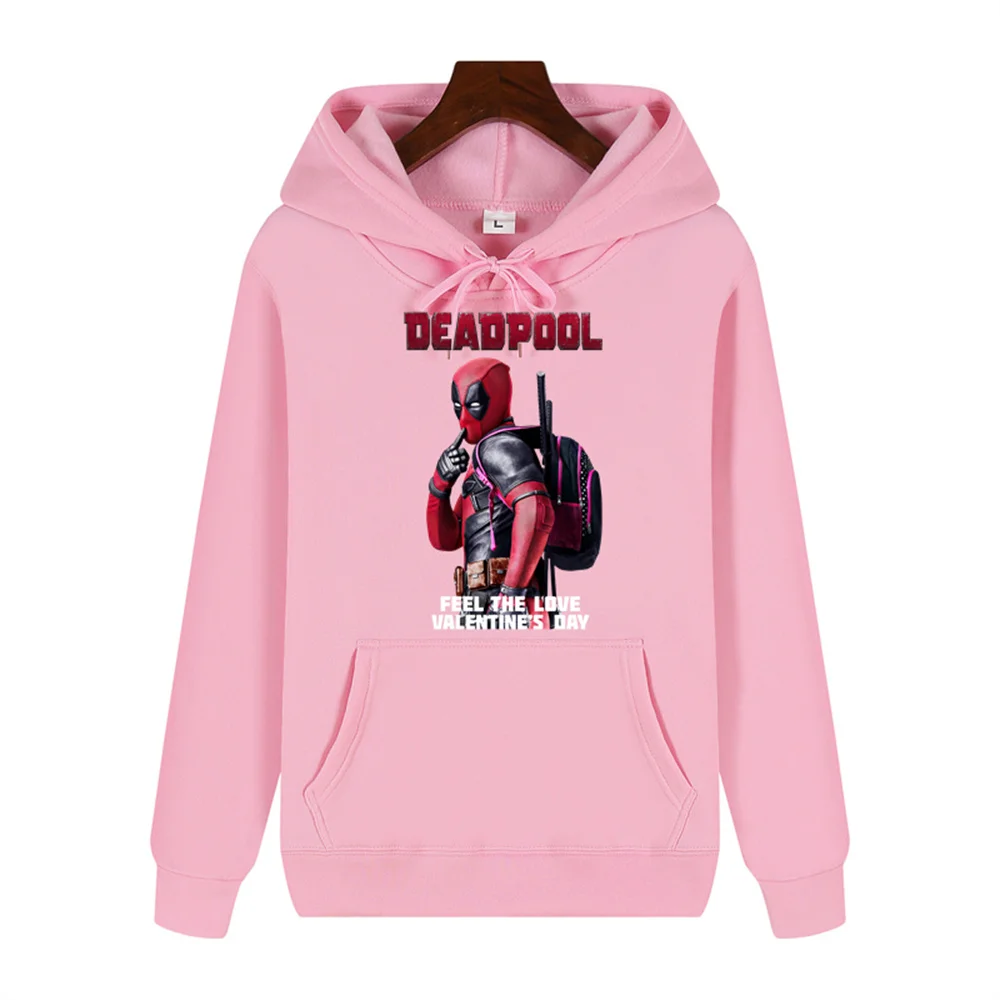 Marvel Deadpool creative print Autumn/Winter comfortable soft thickening men\'s high quality casual fashion warm street hoodie