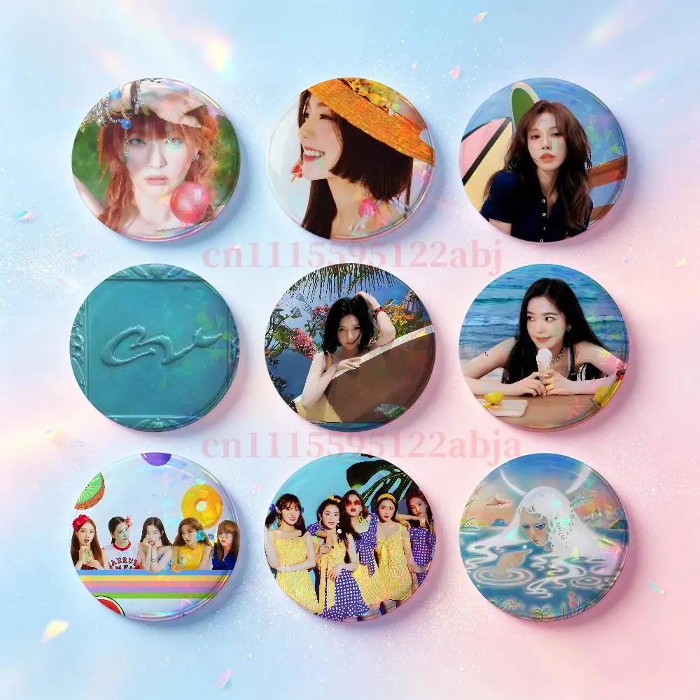 R-Red Velvet Velvet Summer Badges Round Nijigen Otaku Culture IP peripheral products 58mm 44mm 32mm 75mm 25mm Mini