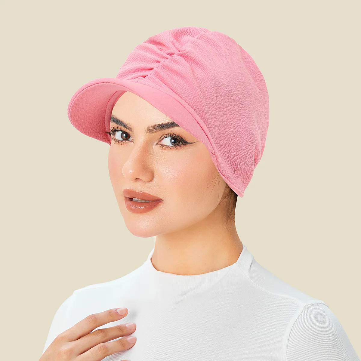 

Новая модная шапка-тюрбан для женщин, мусульманские шляпы с простыми полями, эластичный тюрбан, химиотерапия, повязка на голову, шапочка, повседневная повязка на голову, шарф Mujer