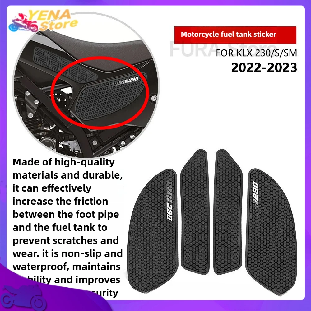 

Suitable for Kawasaki KLX 230 / S / SM 2022 2023 motorcycle fuel tank pad, fuel tank protection sticker, fuel tank knee guard