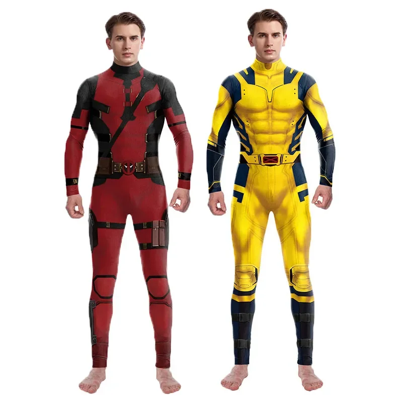Wilson James Howlett Logan Macacão Cosplay masculino, Slim Zentai, Catsuit 3D, Traje de festa de Halloween, Bodysuit de super-herói
