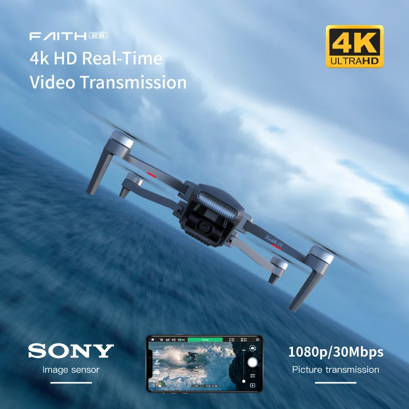 Neue Ankunft CFly Glauben 2S 3-Achsen Gimbal Professionelle Echt 4K HD Kamera GPS 7KM FPV 35 minuten Flug RC Drone Quadcopter SG906 MAX2