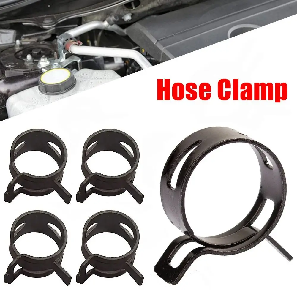 20Pcs/Lot Tube Clamp Spring Clips Elastic Buckle 5mm-27mm Fastener for Fuel Oil Line Water Hose Pipe 65MN Manganese Steel