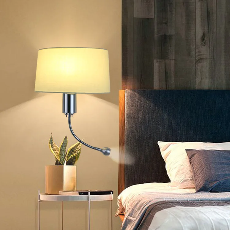 

Bedroom Hotel Bedside Lamp, Indoor European Wall, American Creative Led Study Hotel Wall Lamp