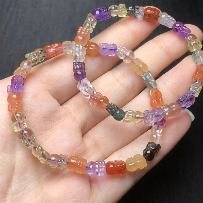 Natural Crystal Quartz Pixiu Bracelet High Quality Charms Fortune Energy Bangle Mineral Woman Amulet Jewelry Gift 1PCS