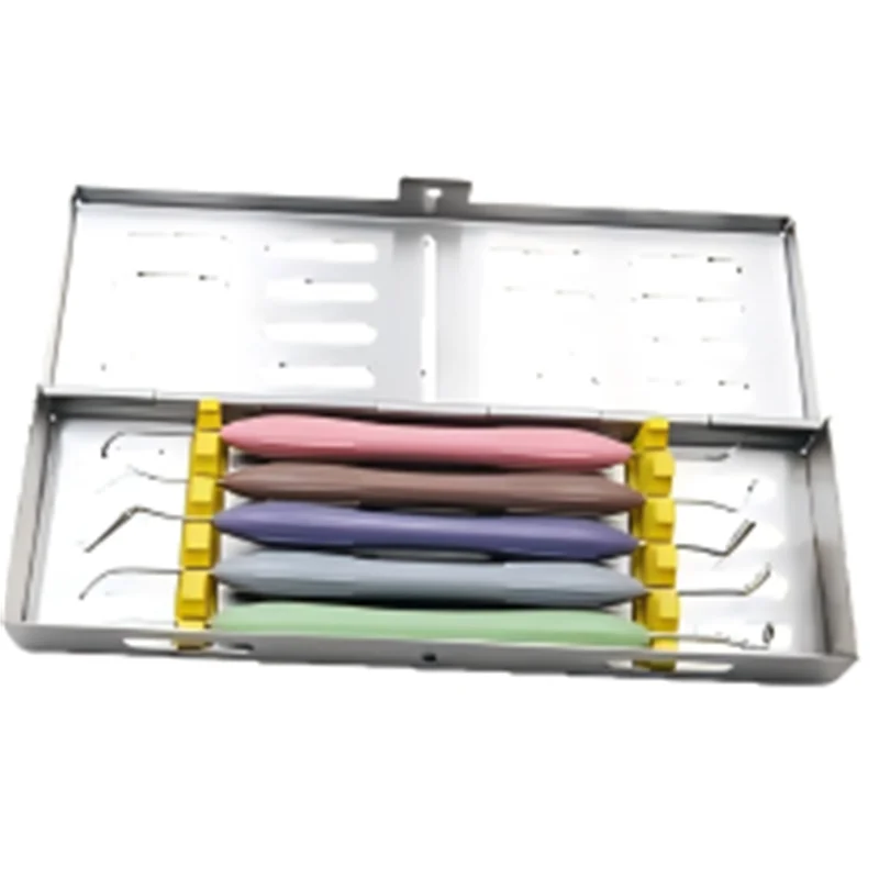 

Dental Composite Resin Filled Aesthetic Restoration Silicon Handle Plastic Filling Instruments Kit of 5 PCS