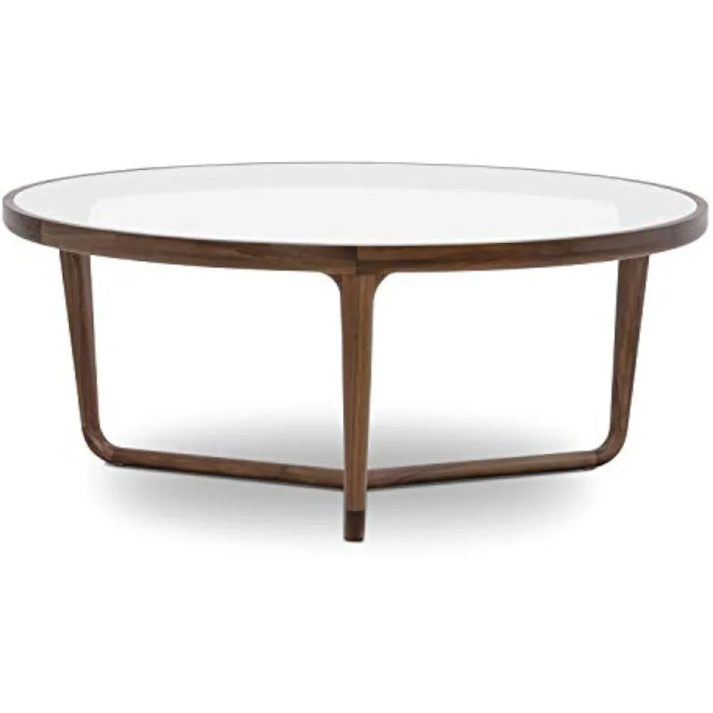 POLY & BARK Ciro Table basse ronde Noyer
