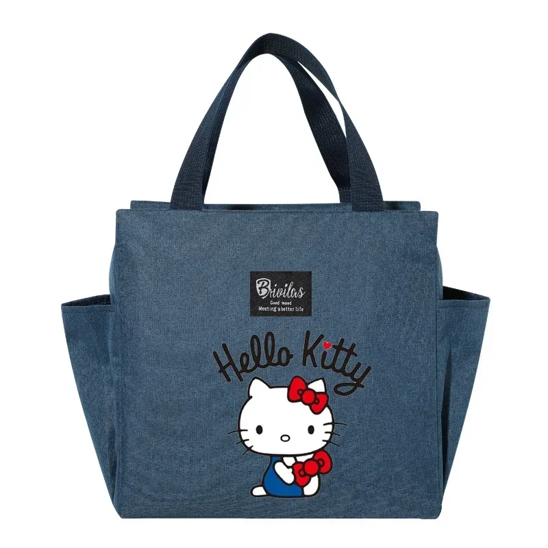 Hello Kitty Lunch Bags Anime Sanrio Picnic Bag Cartoon Insulated Meal Storage Pack Kawaii Lunch Boxes for Kids Birthday Gift New