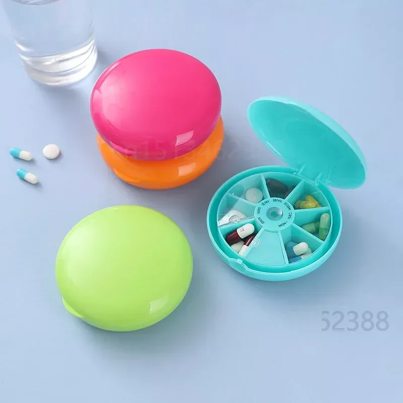 таблетница Weekly Rotating Pill Box Case Splitter Tablet Storage Organizer Medicine 7 Day Case Dispenser Pill Container Storage